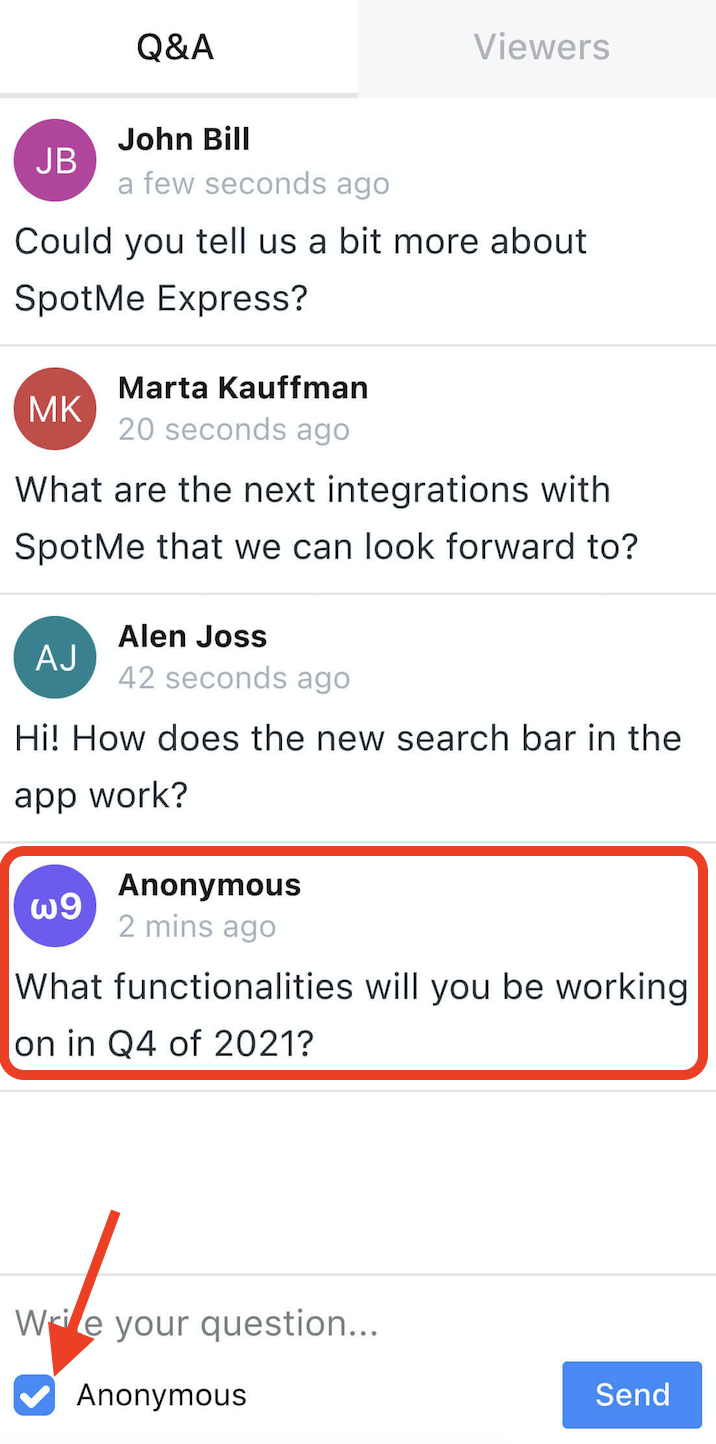 How to set-up and run a live session Q&A – SpotMe knowledge base