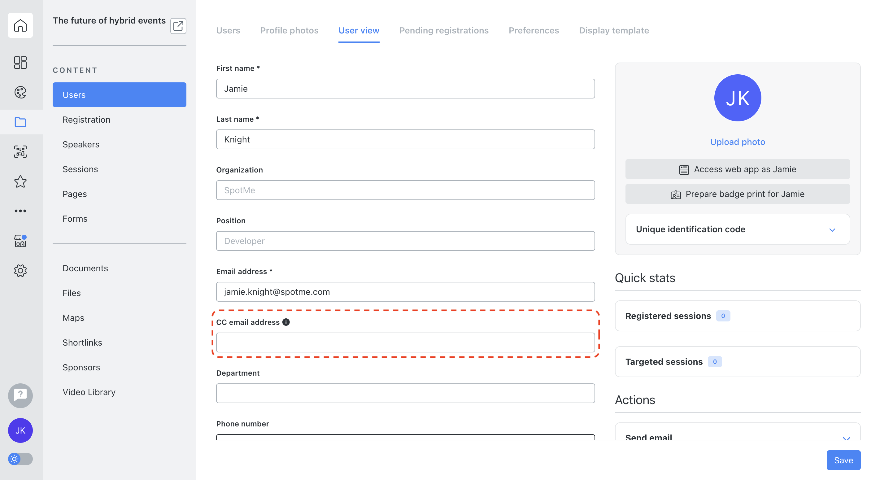 CC email address in user profile.png