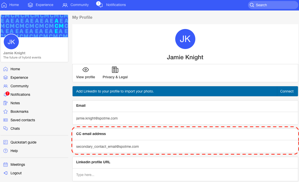CC email address field in user profile in app.png