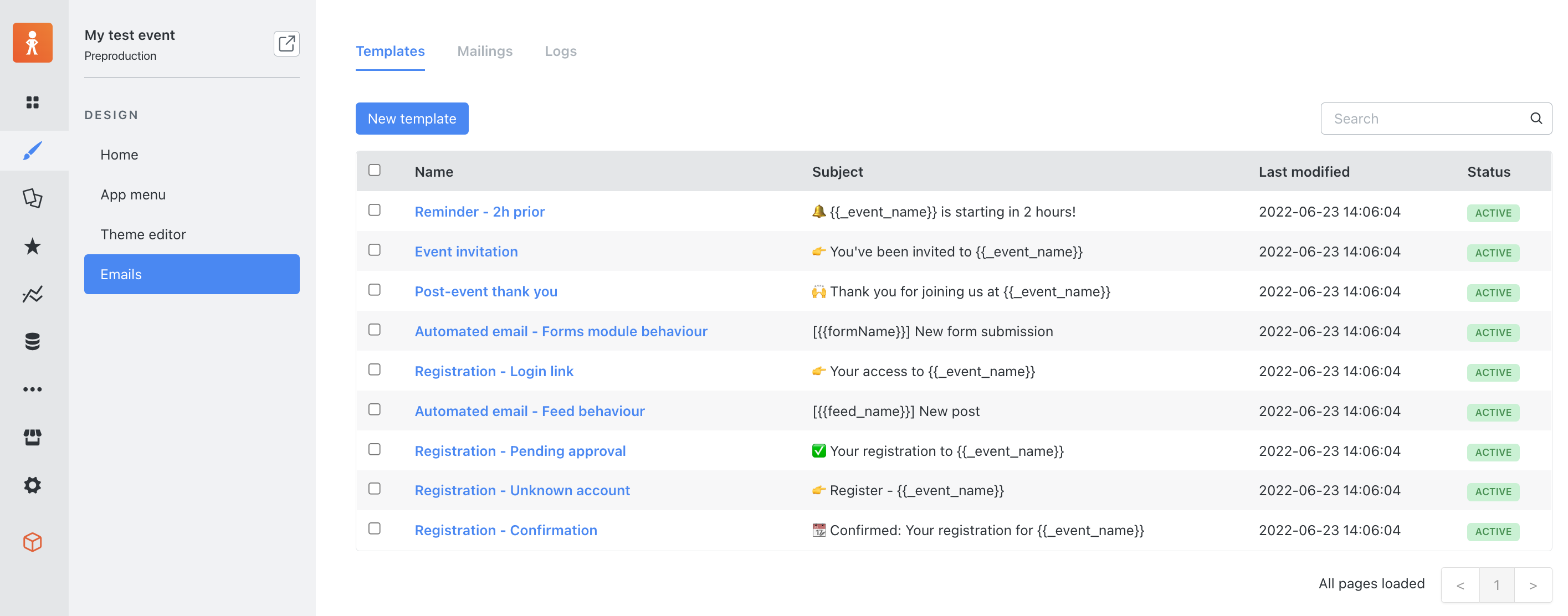 Managing and creating email templates – SpotMe knowledge base